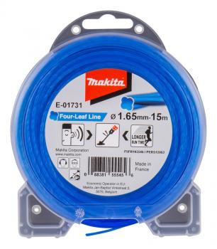 MAKITA Mähfaden Four-Leaf Ø1,65mm x 15m blau, passend zu DUR181